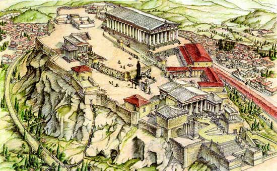 Афинский акрополь V в. до н.э.