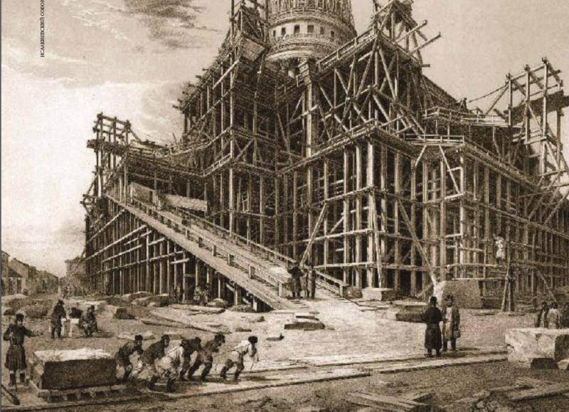 Изображение из альбома «Исаакиевский собор» О. Монферрана, 1845 г.