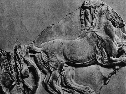 52. Плиты южной стороны фриза I. V в. до н. э. Мрамор. Лондон. Британский музей.