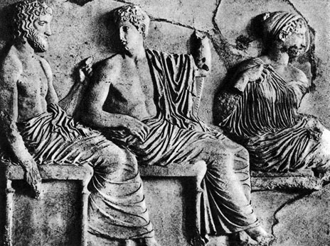 56. Плиты восточной стороны фриза. Боги. V в. до н. э. Мрамор. Афины. Музей Акрополя.